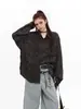 Estampado de leopardo, estilo old-money, camisa de corte relajado para hombres y mujeres, adecuada para primavera y otoño, casual retro americano, corte holgado, top versátil
