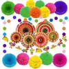 Nuevos artículos para fiesta mexicana del 5 de mayo: flores de abanico de papel, banderines en espiral, guirnaldas para decoración de fiestas y cumpleaños