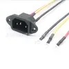 Cabo de Alimentação Personalizado de Fábrica Tipo Pino AC 3 Pinos para Tipo Y com Soquete Tipo Pino com Fio Terminal em Y Cabo de Dados