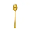 Tenedor y Cuchara de Acero Inoxidable para el Hogar Todo en Uno Tenedor y Cuchara de Doble Propósito Tenedor para Comida Occidental Tenedor Creativo Coreano para Postres y Frutas Tenedor y Cuchara para Fideos Instantáneos