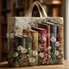Nueva tienda independiente TEMU, Novedad en Amazon: bolsa de mano acolchada con estampado digital, bolsa casual de algodón tipo chaqueta