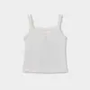 Shijian [Algodón para Bebé Clase A] Camisola con Ribete de Encaje, Cuello Semi Abotonado que Muestra la Clavícula 2026 Otoño 11707