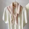 Bufanda Triángulo Engrosada Patrón de Diamantes 100% Lana Bufanda Cruzada Otoño/Invierno Nuevo Estilo Cálida Color Sólido Bufanda Pequeña para el Cuello para Mujer