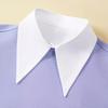 Camisa blanca de nuevo estilo, cuello de punta grande, cuello falso para mujer, otoño e invierno, nuevo suéter de moda que combina con todo, accesorios de decoración para suéteres, cuello