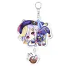 Genshin Impact Juego Anime Llavero Acrílico Raiden Shogun Zhongli Ganyu Klee Scaramouche Merchandising Anime Dibujos Animados