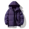 Casaco de algodão grosso de inverno para homens, jaqueta de algodão de corte solto, casaco moderno com gola alta, jaqueta puffer para casais, blusa versátil de cor sólida, casaco de algodão