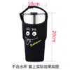 Cubierta para Portavasos de Coche con Texto Impreso, Cubierta de Neopreno para Taza, Cubierta Protectora, Enfriador de Hielo Espeso Dibujo Animado para Taza de Coche, Taza Enfriadora de Hielo