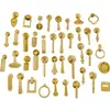 Novo Pingente Estilo Chinês Retrô Maçaneta de Gaveta de Latão Sólido, Puxador de Anel Dourado Antigo de Furo Único para Armário e Porta de Guarda-Roupa