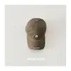 Boné de Baseball Infantil para Meninos e Meninas, Estilo Coreano Bordado com Letra S, Aba Curva, Chapéu de Sol para Uso Externo para Alunos do Ensino Fundamental, Moderno