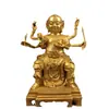Gu Yunzhai Dios del Fuego Latón Dorado Nezha Tercer Príncipe Tres Cabezas y Seis Brazos Fuego Dexing Junhu Dezhen Junhuo Wang Ye