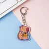 Chaveiro de Porquinho da Índia Desenho Animado Capivara Acrílico Chaveiro Dupla Face Acessórios para Bolsa Venda por Atacado Presentes de Feriado