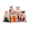 Bolsa de regalo de Navidad, bolsa con cordón, bolsa de manzana, bolsa de regalo de Navidad, bolsa de embalaje de Papá Noel con copos de nieve
