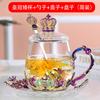 Ventas Directas de Fábrica Copa de Cristal para Agua Corona Color Esmalte Flor Colorido Taza de Té Estilo Nuevo Copa de Cristal Copa de Agua para Oficina