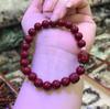 Pulsera Vintage al por Mayor de Arena Dorada Morada Cinnabar de Mina Antigua para Mujer, Joyería Étnica con Cuentas
