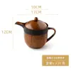 Mango de Madera de Azufaifo Aislamiento Térmico Trasero Taza de Madera para el Hogar Taza de Café para Cuello Blanco Taza de Leche Universal Madera