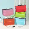 Bolsa de Maquillaje Plegable Doble Multifuncional Coreana, Gran Capacidad, Bolsa de Clasificación Engrosada, Bolso de Mano para Almacenamiento de Productos Digitales de Viaje