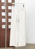 Pantalones Casuales Texturizados Blancos Americanos de Du Cintura en Forma de V Pantalones Escalp para Mujer Otoño Nuevo Diseño Recto de Cintura Alta