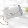 Bolsos 2025 Bolsos Nuevos para Mujer Otoño e Invierno Bolsos Cruzados de Moda Versátiles Tendencia Diseño de Nicho Cadena de Cuero Genuino Estilo Caliente Pequeño Cuadrado