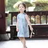 Nuevo Cheongsam de Estilo Nacional Chino para Niños Vestido Nuevo de Verano para Niñas Vestido Hanfu sin Mangas para Niñas Jóvenes