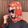 Gorro de Satén Acanalado con Pañuelo Integrado de Doble Cara Impreso, Turbante Floral Casual Versátil Ajustable para Mujer al por Mayor