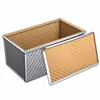 Molde para tostadas de 450 g, molde antiadherente para pan con tapa, para horno doméstico, tostadas, caja antiadherente para tostadas