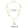 Collar de Azúcar Cuadrado Trébol de Cuatro Hojas Gipsofila Diseño de Lujo Ligero Nicho Cadena para Suéter Clavícula Apilamiento Accesorios Simples para Mujer Venta al por Mayor