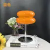 Lámpara de mesa de cristal de lujo ligero italiano para mesita de noche de dormitorio Lámpara de mesa decorativa de diseño simple para dormitorio principal Toque de alta gama Hierro