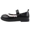 Sapatos de couro estilo francês femininos boca rasa sapatos baixos com fivela primavera e outono novo 2024 estilo fada sapatos mary jane salto baixo