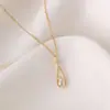 Elegancia Minimalista de Estilo Francés, Lujo Ligero, Sensación de Alta Gama, Colección de Collares de Zirconita Perla Swarovski en Forma de Gota de Agua, Cadena de Clavícula de Nicho