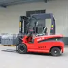 Vehículo de transporte elevador hidráulico totalmente automático, carretilla elevadora eléctrica de cuatro ruedas del fabricante, carretilla elevadora eléctrica pequeña para conductor de 1.5 toneladas