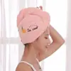 Gorro de Terciopelo Coral para Secar el Cabello para Mujer, Engrosado, Absorbente de Agua, Turbante de Secado Rápido, Suave, Agradable para la Piel, Antibacteriano, Antiácaros Gorro de Ducha, Gorro para Secar el Cabello