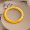 Anillo Liso Medio Retro Pulsera Redonda Difuminada Pulsera Acrílica Simple Elegante Diseño de Nicho Pulsera Versátil