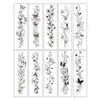 Amazon Cross-border Nova Tatuagem de Braço Adesiva Avançada Clavícula Sexy Peito Preto Flor Selvagem Tatuagem Adesiva