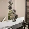 Lámpara Colgante Creativa de Celebridad de Internet para Restaurante de Hielo Artístico Simple, Lámpara Colgante Simple de Lava para Pasillo, Lámpara de Mesita de Noche para Dormitorio