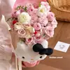 Papel de Envoltura para Ramo de Peluche de Dibujos Animados Shangjin Cabeza Grande Papel de Envoltura de Flores Sencillo y de Alta Gama para Arte Floral DIY