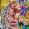 Barro de cerámica labios de diamantes completos cadena para coche anillo de cadena cordón llavero colgante bolsa de pareja colgante pequeños regalos al por mayor