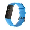 Correa de Silicona Adecuada para Fitbit Charge3/4 con Patrón de Diamante, Pulsera de Repuesto Oficial con Patrón 3D