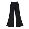 Pantalones Deportivos Americanos de Tiro Bajo Cintura Ancha con Cordón Otoño Nuevo Estilo Empalme Adelgazantes Adelgazantes Alargadores de Pierna Pantalones de Pierna Ancha