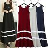Vestido tipo chaleco modal de versión coreana para mujer de verano, suelto, sin mangas, con vuelo grande, ajustado, talla grande, una generación de cabello
