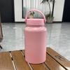 Moda pote de espaço de pintura de borracha ao ar livre alça portátil esportes garrafa de viagem homens e mulheres de aço inoxidável copo térmico de grande capacidade