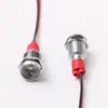 Luz Indicadora de Metal 6mm8mm10mm12mm Luz de Sinal de Energia Luz de Sinal Pequena AC/DC 24V 220V