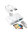 Adequado para Celulares Apple e Huawei, Adaptador Multifunção Dual Disk Otg, Conversor Dupla Interface 3.0 Sd/Tf