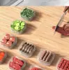 Caixa Plástica para Legumes e Frutas Geladeira Caixa para Carne Congelada Caixa para Conservar Carne e Vegetais Congelados Caixa de Armazenamento Selada Transparente