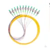 Paquete de 12 fibras pigtail conector FC/LC cable de parche de fibra óptica monomodo grado telecomunicaciones con/pigtail conector ST