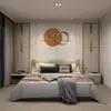 Papel tapiz de pared de fondo para TV en sala de estar de lujo ligero, Tela de pared de dormitorio con rejilla tridimensional simple, Tela de pared elegante para sofá de sala de estar