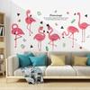 Nueva pintura decorativa de estilo ins europeo y americano, flamenco rosa, romántica para dormitorio, sala de estar, fondo de sofá, embellecimiento, adhesivos de pared