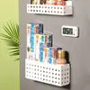 Japón KM estante magnético de succión para refrigerador, estante lateral de pared para cocina, estante de almacenamiento para papel de plástico, estante lateral de almacenamiento al por mayor