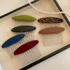 Peine Ovalado de Lana Retro para Otoño e Invierno, Peine para Peinar Cabello Corto, Herramienta para Ordenar el Cabello, Pinza para Flequillo, Pasador al por Mayor