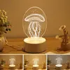 Suministro directo de fábrica tablero de mensajes luminoso 3D luz de noche DIY tablero de escritura luminoso en blanco borrable luz de noche ambiental