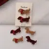 Pinza para el pelo de terciopelo con lazo para cachorro, pinza de pico de pato, clip lindo para el flequillo de niña, clip lateral, accesorios para el cabello, venta al por mayor